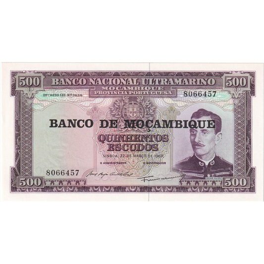 Mozambik, 
  
  500 Escudos, 
  
  1967-03-22