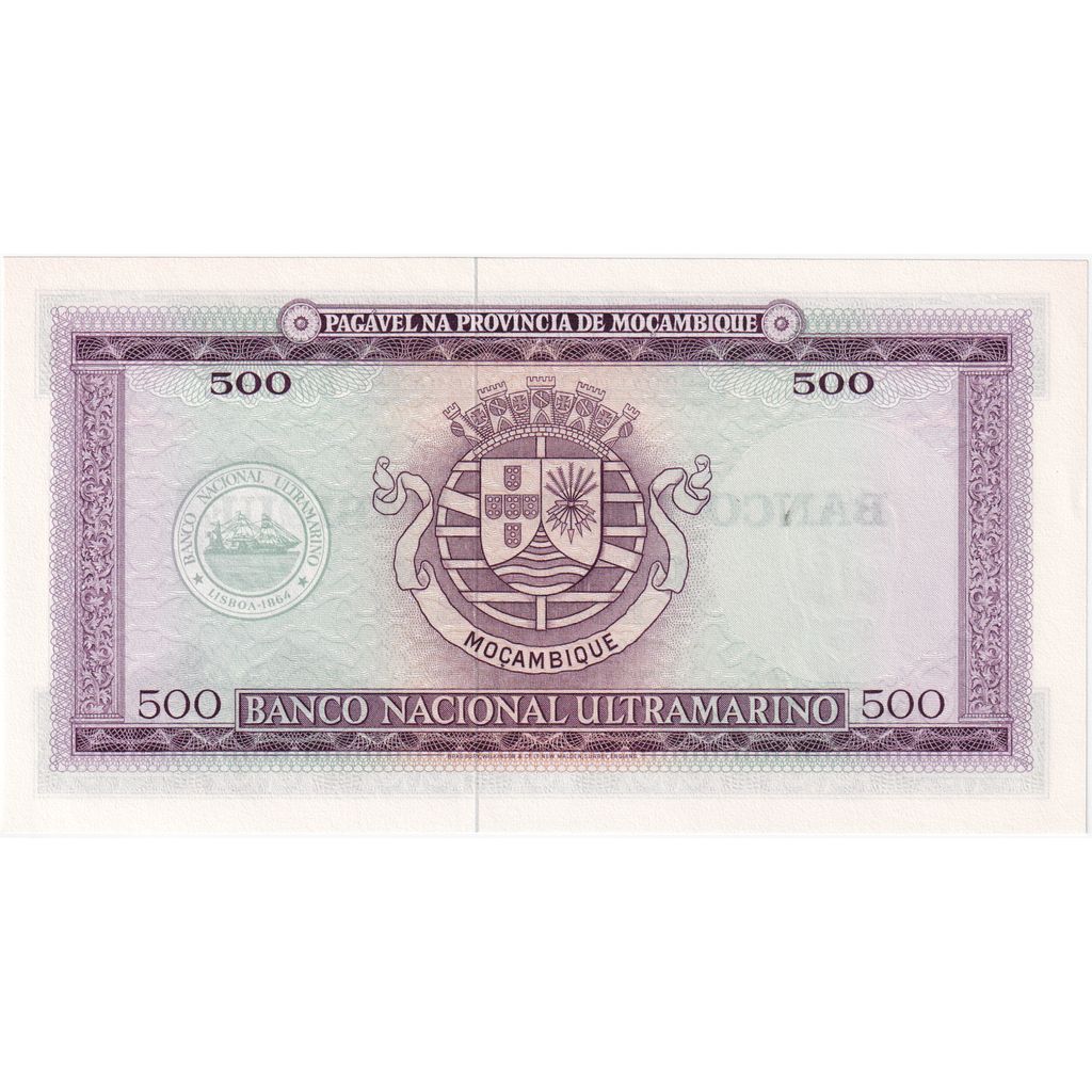 Mozambik, 
  
  500 Escudos, 
  
  1967-03-22