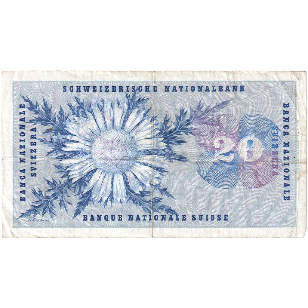 Švajčiarsko, 
  
  20 Franken, 
  
  1964-12-23