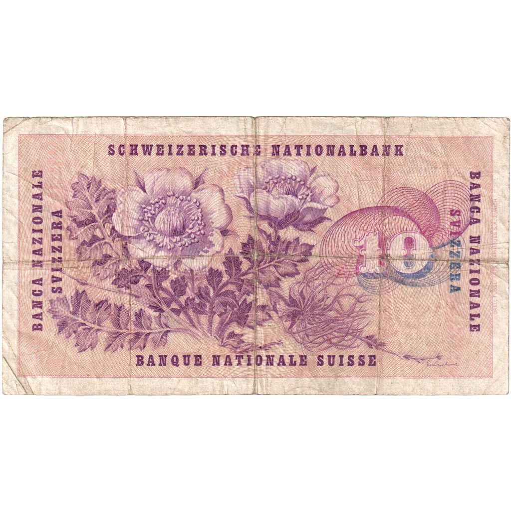 Švajčiarsko, 
  
  10 Franken, 
  
  1961-10-26