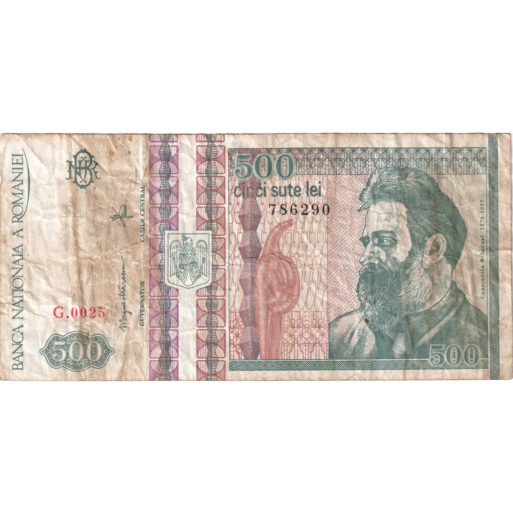 bankovka, 
  
  Rumunsko, 
  
  500 lei