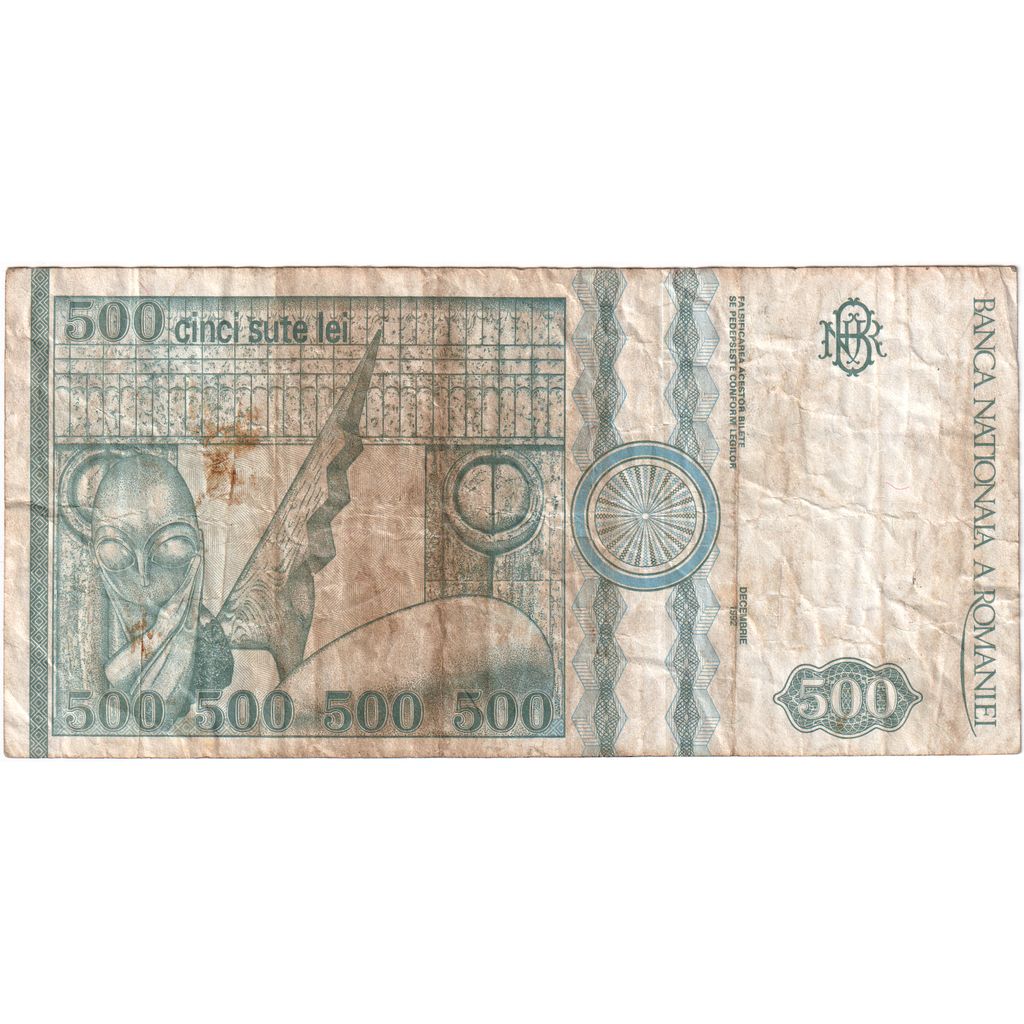 bankovka, 
  
  Rumunsko, 
  
  500 lei