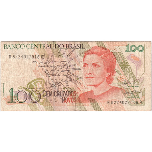 Brazília, 
  
  100 Cruzeiros, 
  
  VF(20-25)