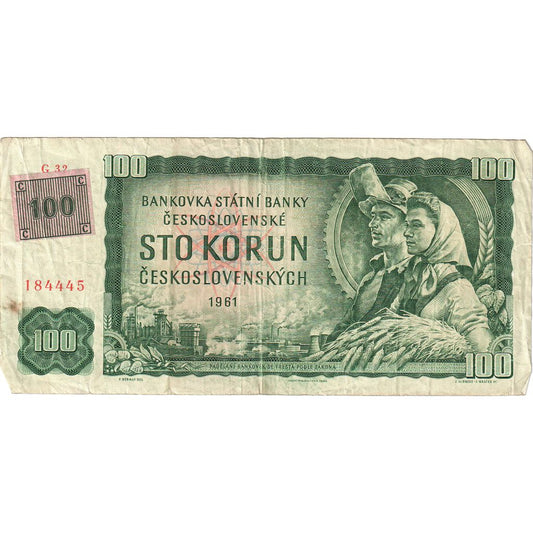 Československo, 
  
  100 korún, 
  
  1961