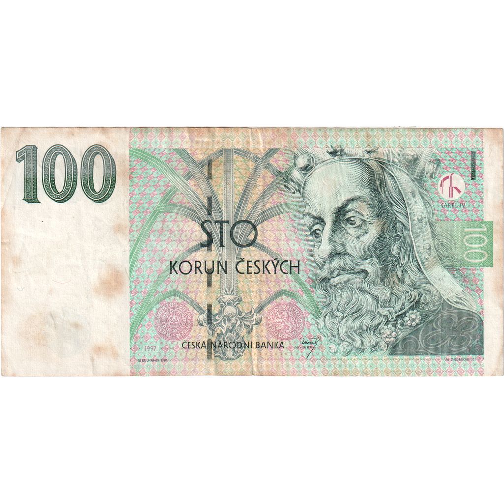 Česká republika, 
  
  100 korún, 
  
  VF(30-35)