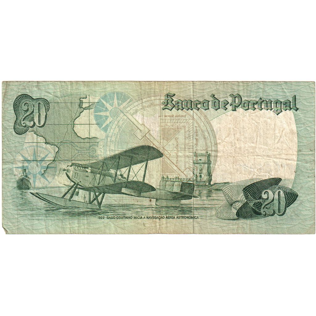 Portugalsko, 
  
  20 Escudos, 
  
  4. 10. 1978