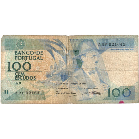 Portugalsko, 
  
  100 Escudos, 
  
  1987-02-12