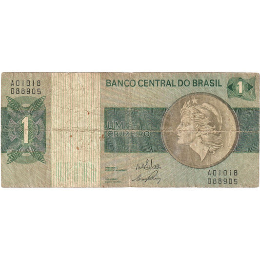 Brazília, 
  
  1 Cruzeiro, 
  
  VF(20-25)