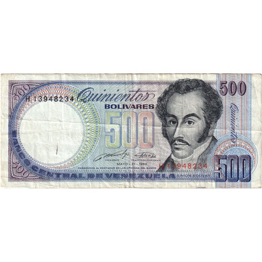 Venezuela, 
  
  500 Bolivarov, 
  
  1990-05-31