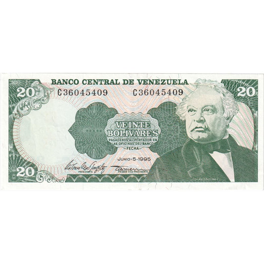 Venezuela, 
  
  20 Bolivarov, 
  
  1995-06-05