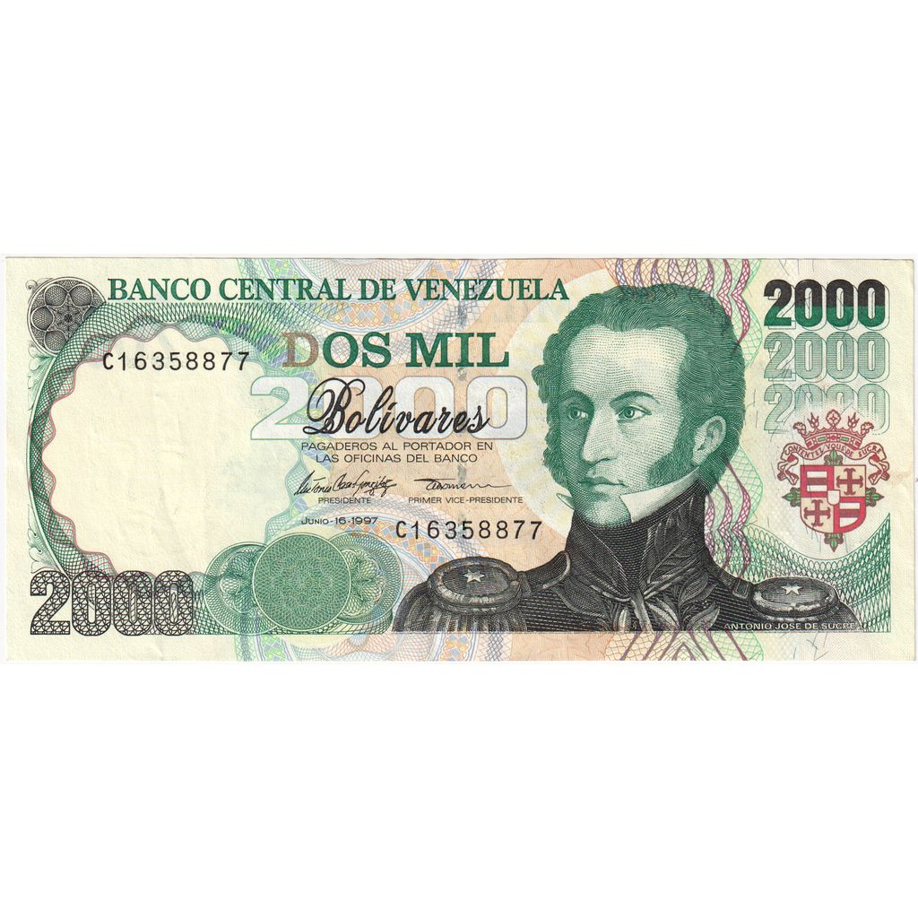 Venezuela, 
  
  2000 Bolivarov, 
  
  1997-06-16