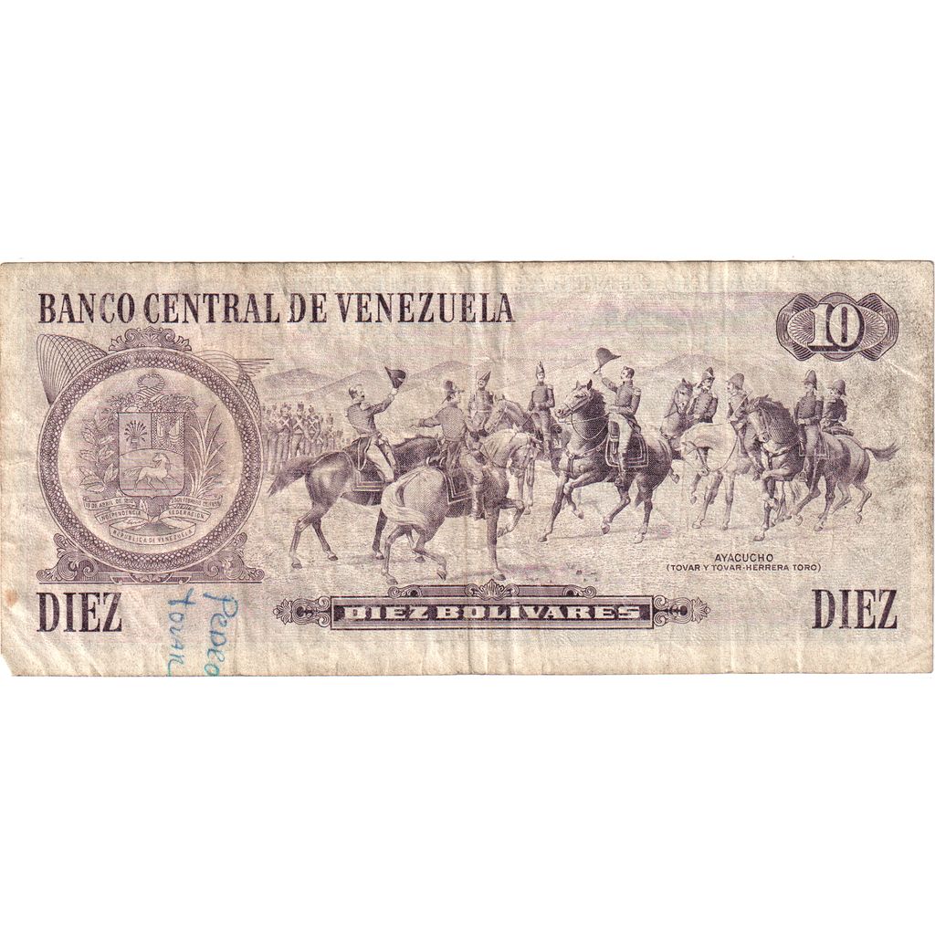 Venezuela, 
  
  10 bolívarov, 
  
  1981-10-06