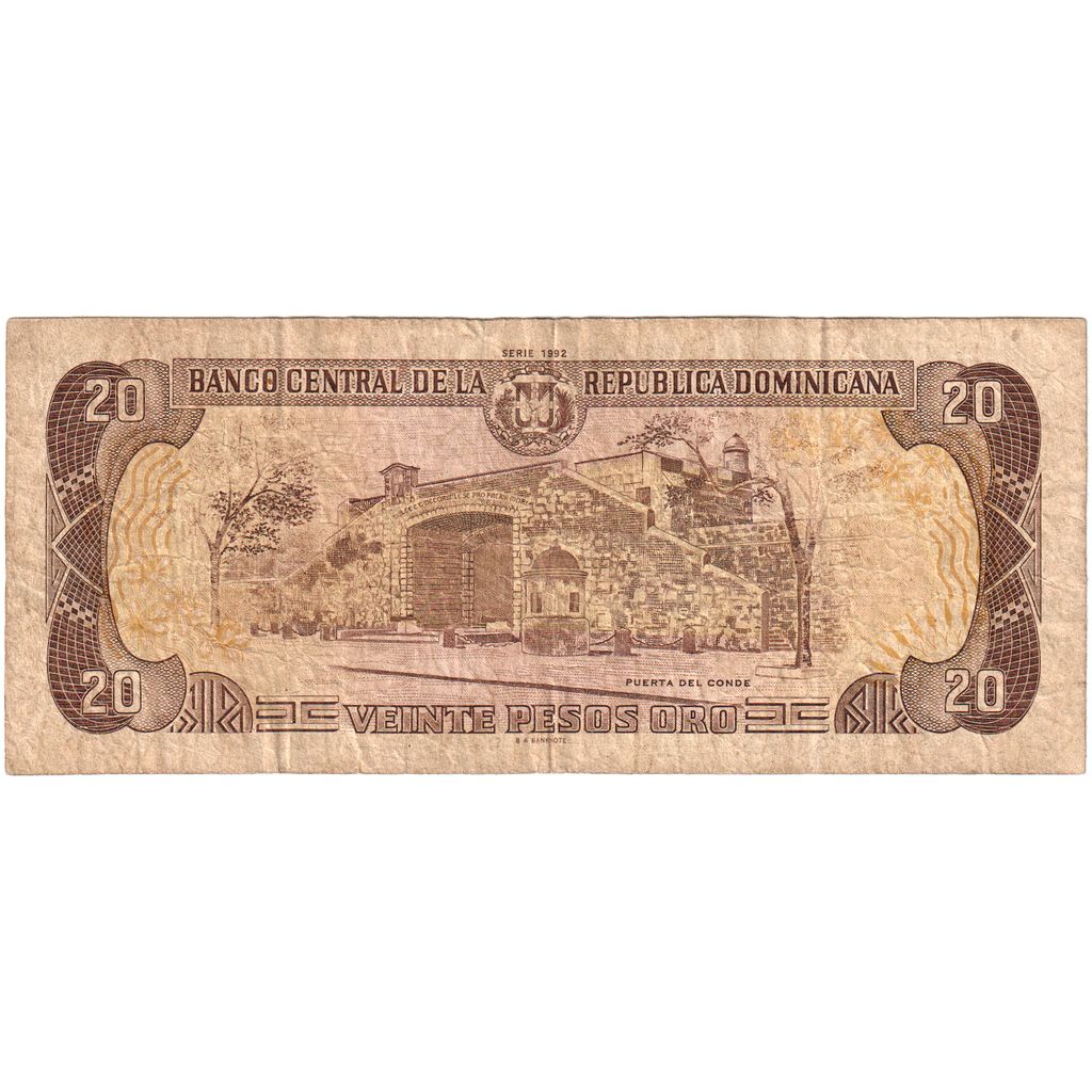 Dominikánska republika, 
  
  20 pesos oro, 
  
  1990