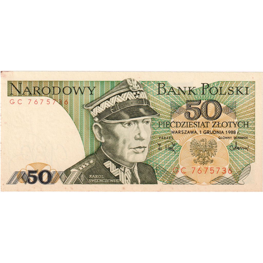 Poľsko, 
  
  50 zlotých, 
  
  1988-06-01