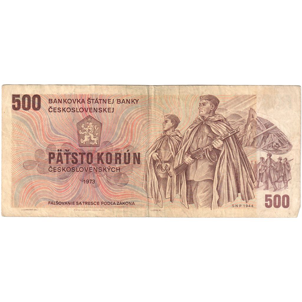 Československo, 
  
  500 korún, 
  
  VF(30-35)