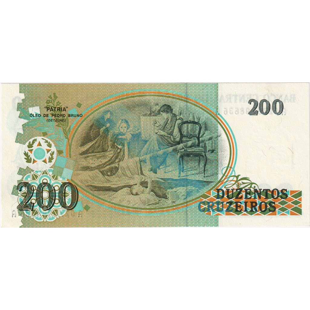 Brazília, 
  
  200 Cruzeiros, 
  
  UNC(65-70)