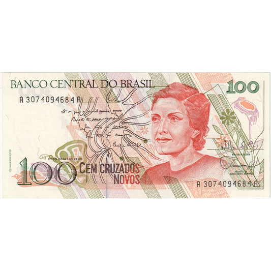 Brazília, 
  
  100 Cruzados Novos, 
  
  UNC(65-70)