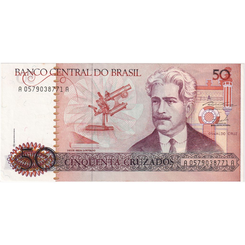 Brazília, 
  
  50 Cruzados, 
  
  UNC(65-70)