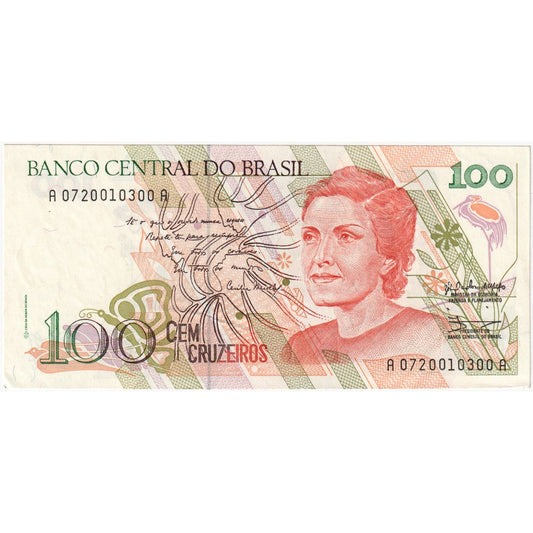 Brazília, 
  
  100 Cruzeiros, 
  
  UNC(65-70)