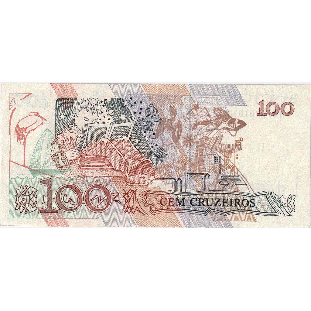 Brazília, 
  
  100 Cruzeiros, 
  
  UNC(65-70)