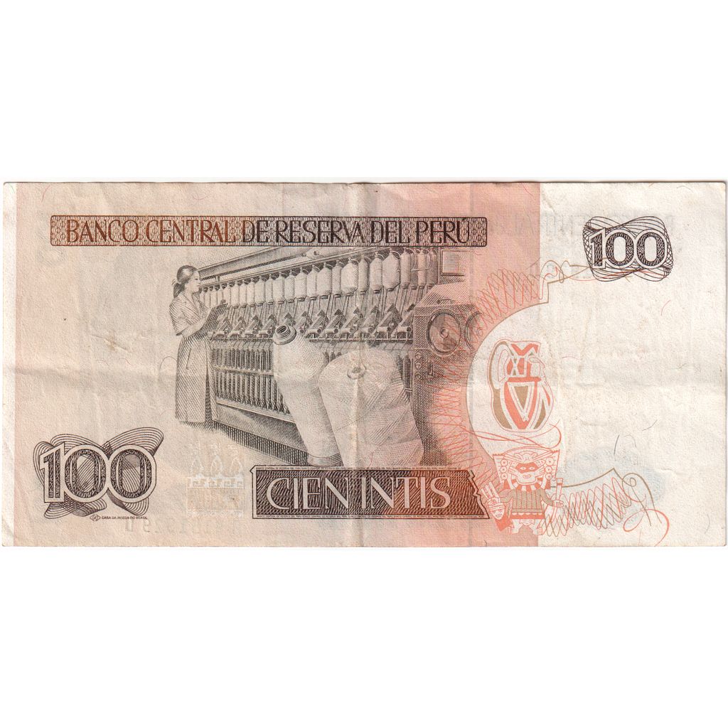 peru, 
  
  100 Intis, 
  
  1985-02-01