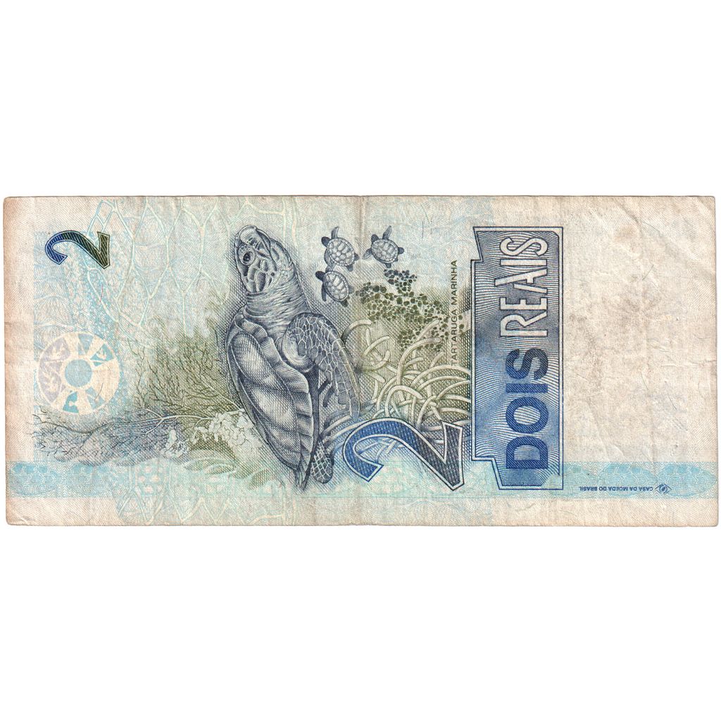 Brazília, 
  
  2 Reais, 
  
  Nedatované (2001)