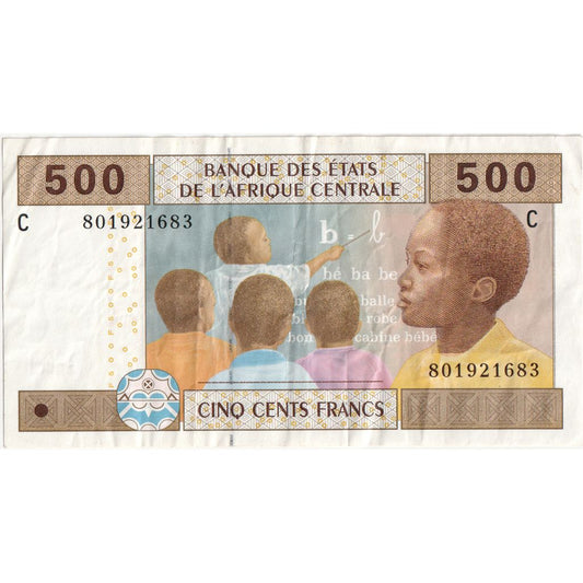 štáty strednej Afriky, 
  
  500 frankov, 
  
  2002