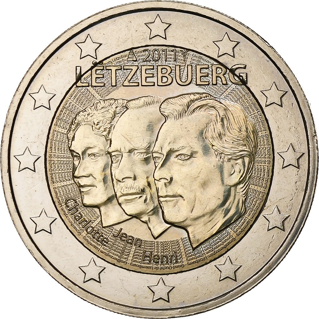 Luxembursko, 
  
  2 eurá, 
  
  Jean de Luxembourg - poručík-zástupca