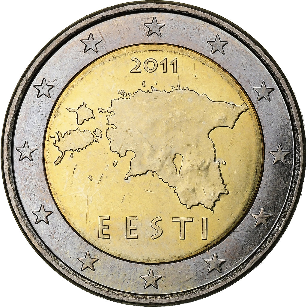 Estónsko, 
  
  2 eurá, 
  
  2011