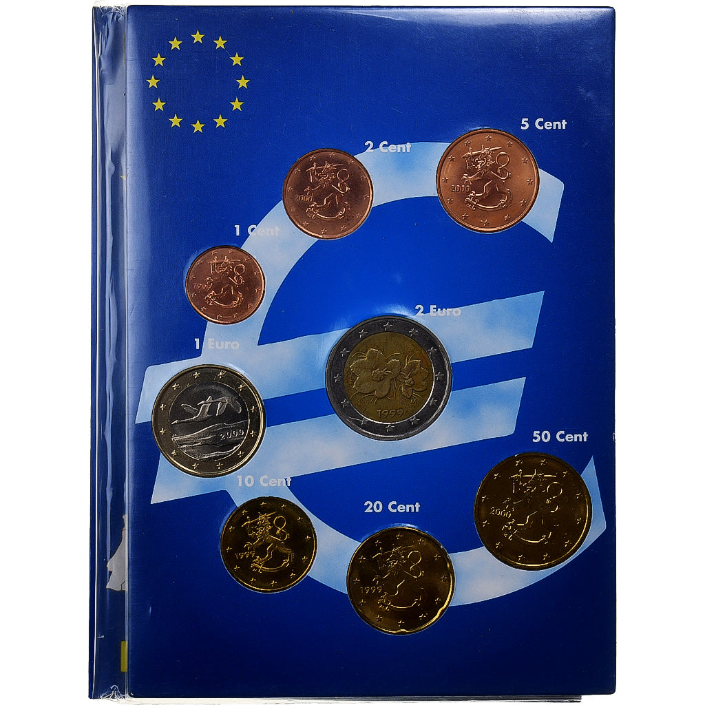 Fínsko, 
  
  Set 1 ct. - 2 eurá, 
  
  Euro set