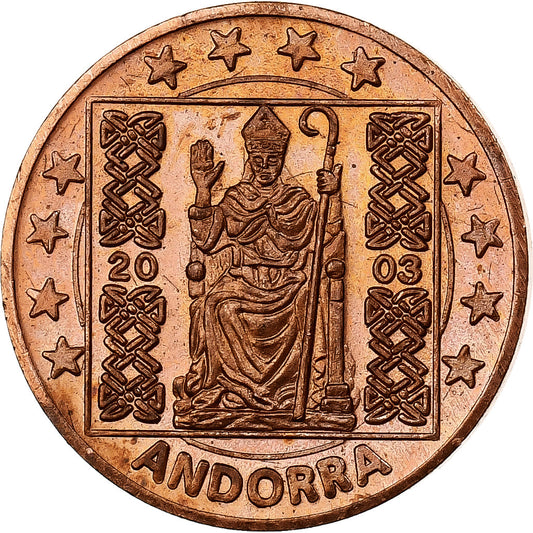 Andorra, 
  
  2 Centimes, 
  
  Fantasy Trial Euro