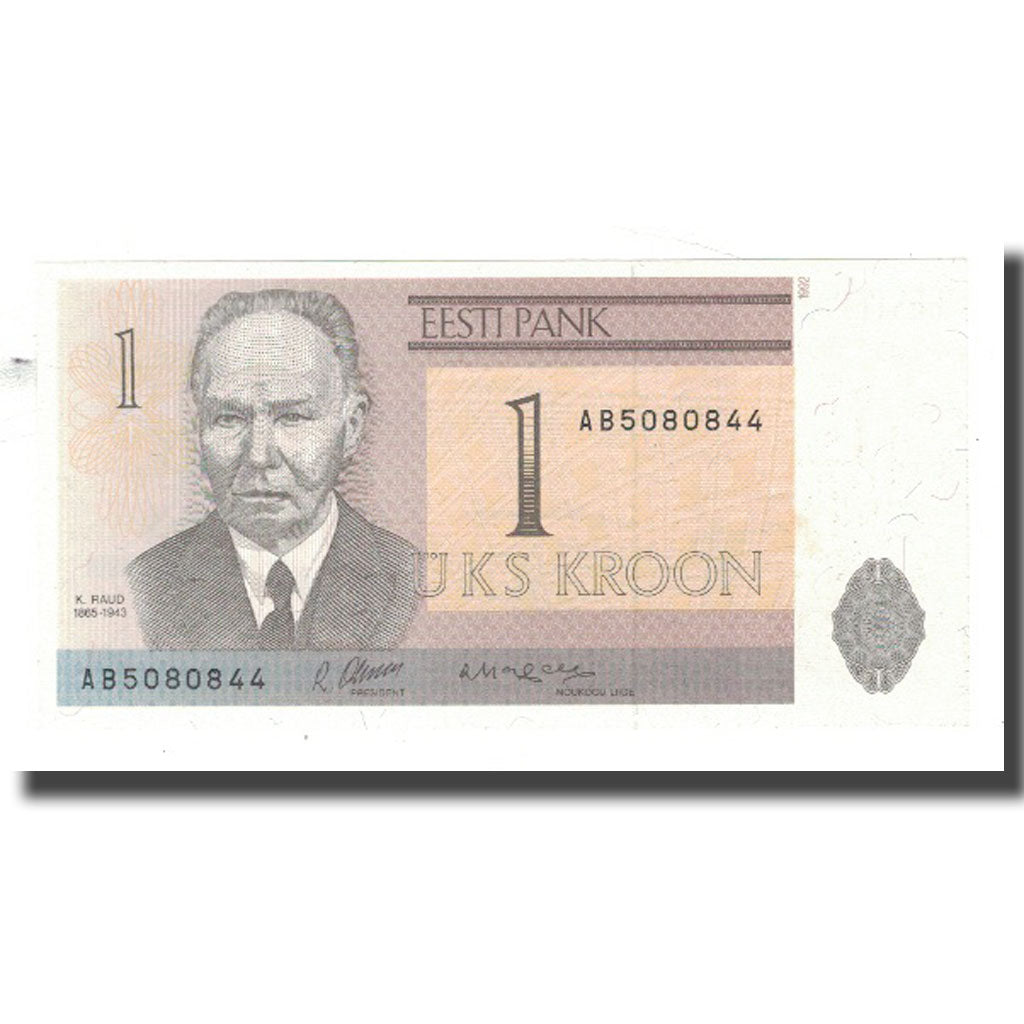 bankovka, 
  
  Estónsko, 
  
  1 koruna