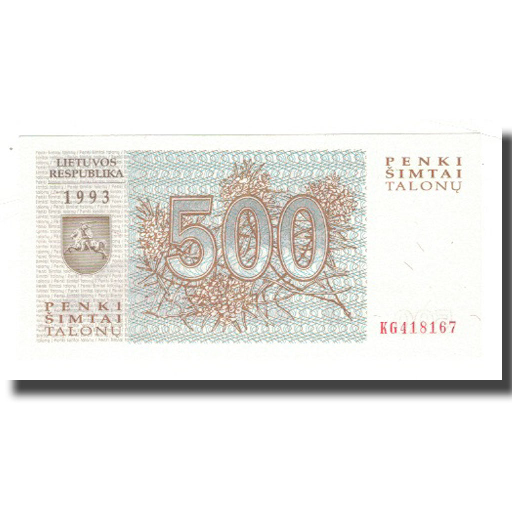 bankovka, 
  
  Litva, 
  
  500 Talonu