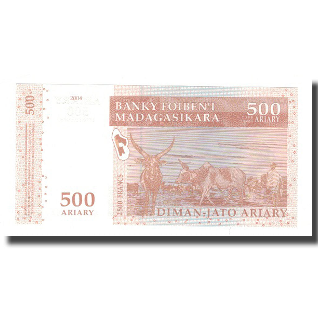 bankovka, 
  
  Madagaskar, 
  
  500 Ariary