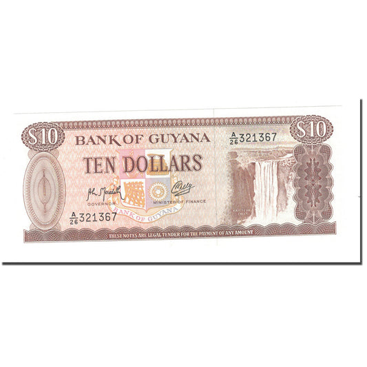 bankovka, 
  
  Guyana, 
  
  10 dolárov