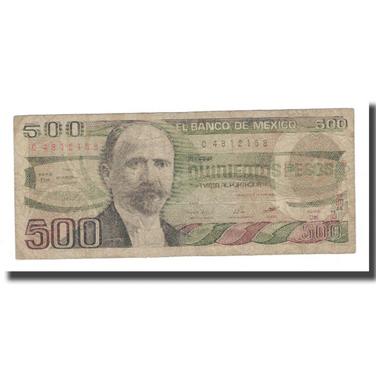 bankovka, 
  
  Mexiko, 
  
  500 pesos