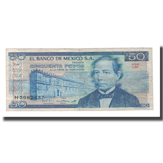 bankovka, 
  
  Mexiko, 
  
  50 pesos