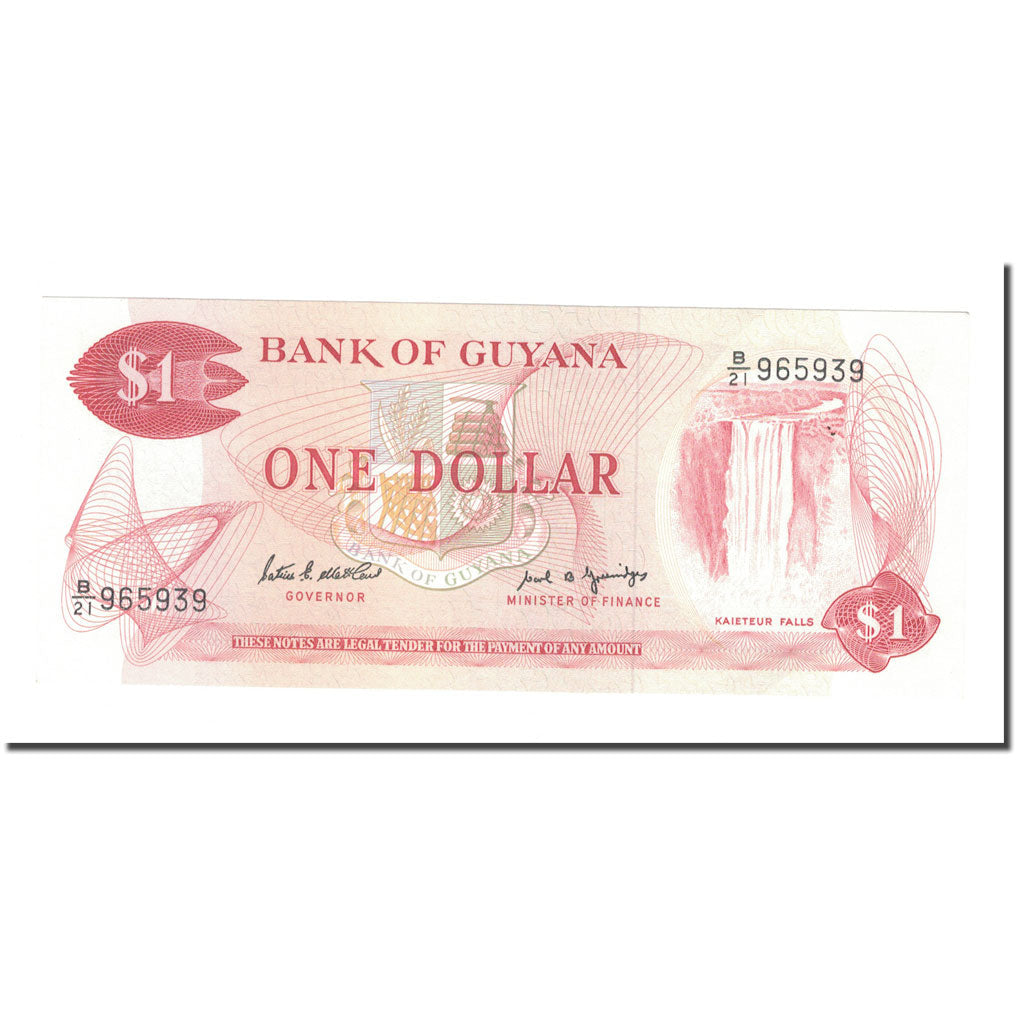 bankovka, 
  
  Guyana, 
  
  1 dolár