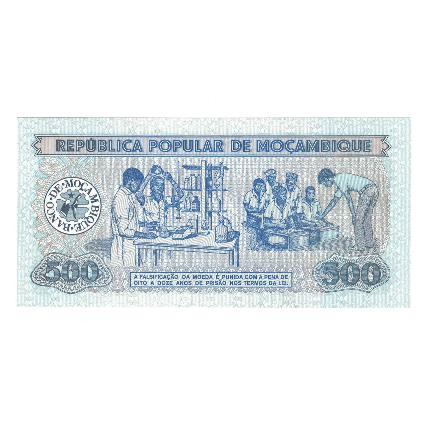 bankovka, 
  
  Mozambik, 
  
  500 Meticais