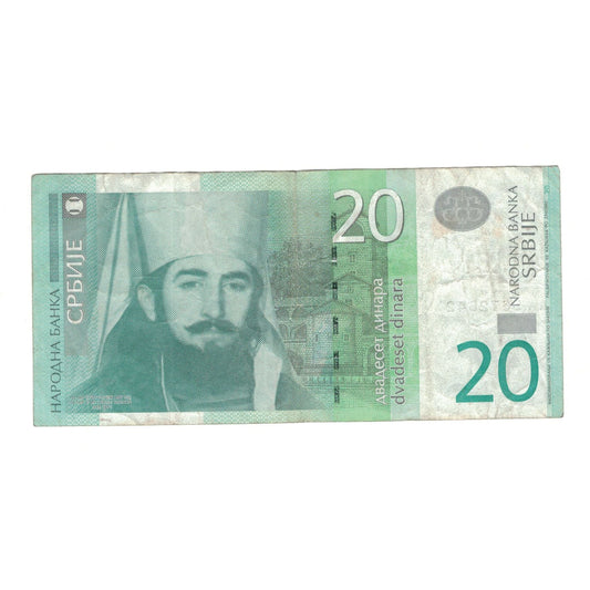 bankovka, 
  
  Srbsko, 
  
  20 dinárov