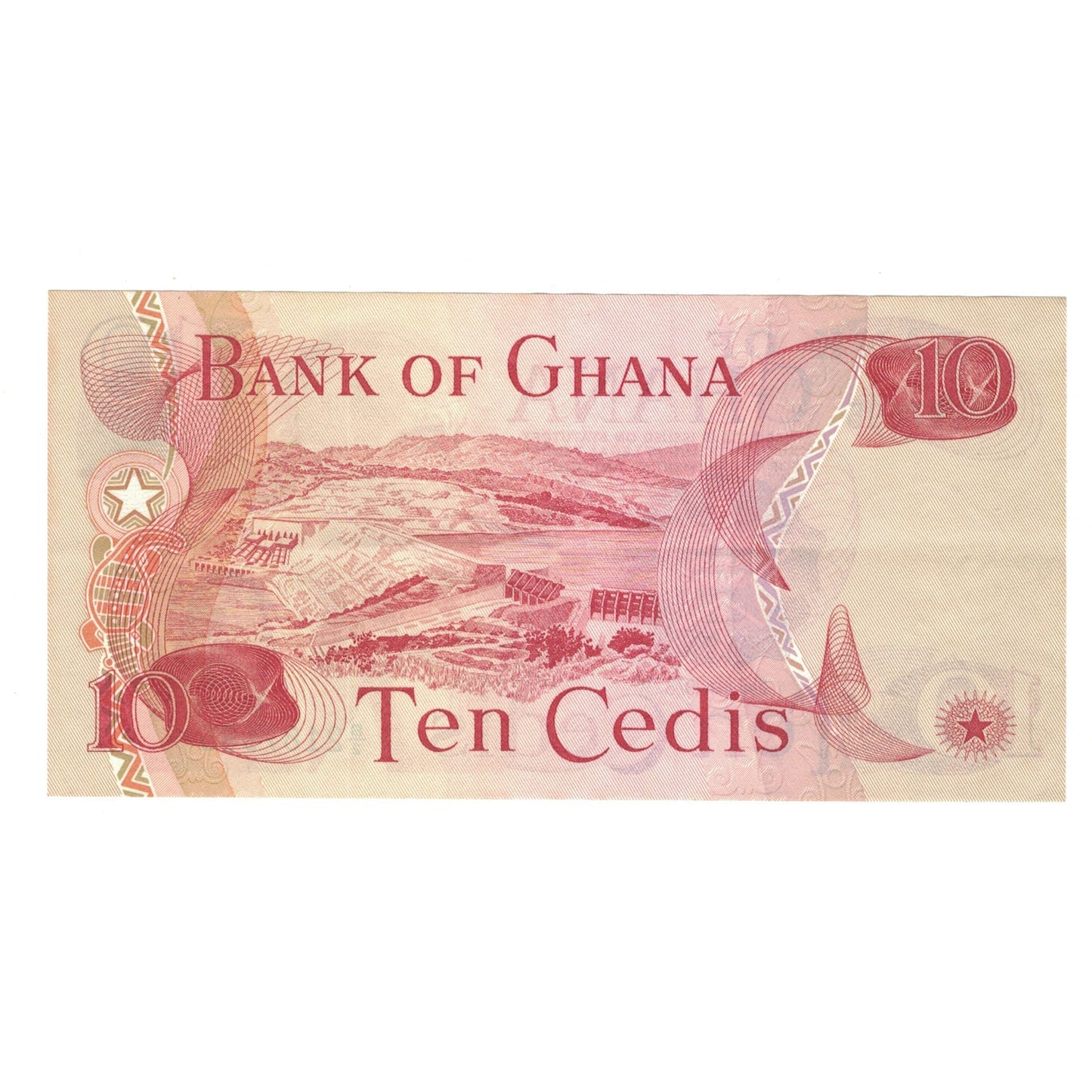 bankovka, 
  
  Ghana, 
  
  10 Cedis