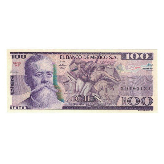 bankovka, 
  
  Mexiko, 
  
  100 pesos