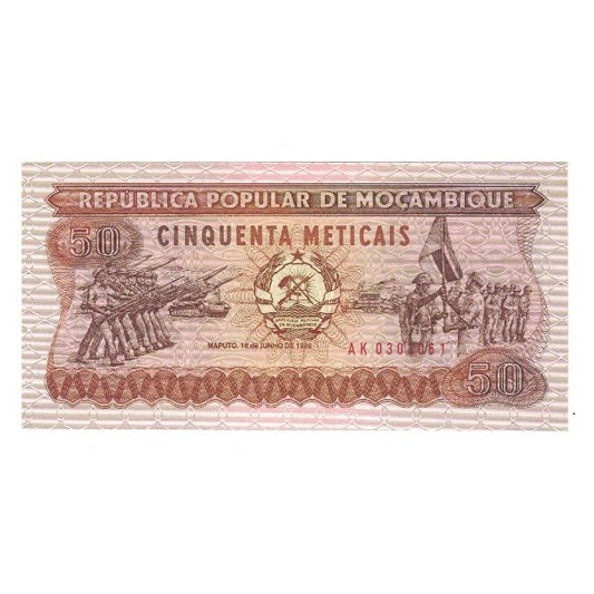 bankovka, 
  
  Mozambik, 
  
  50 Meticais