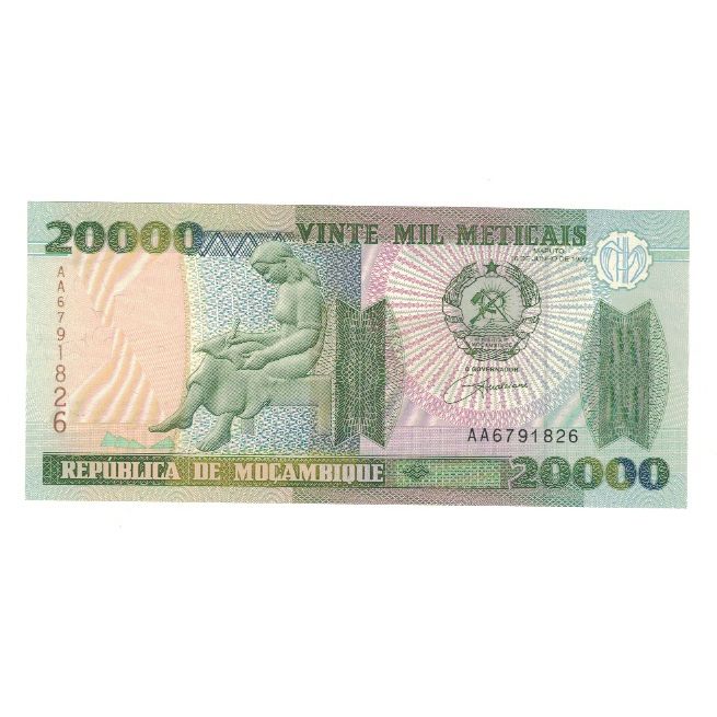 bankovka, 
  
  Mozambik, 
  
  20