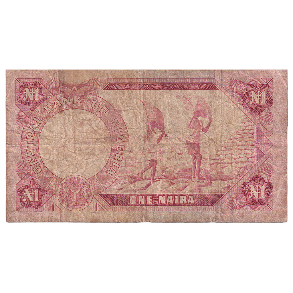 Nigéria, 
  
  1 Naira, 
  
  Nedatované (1973-78)