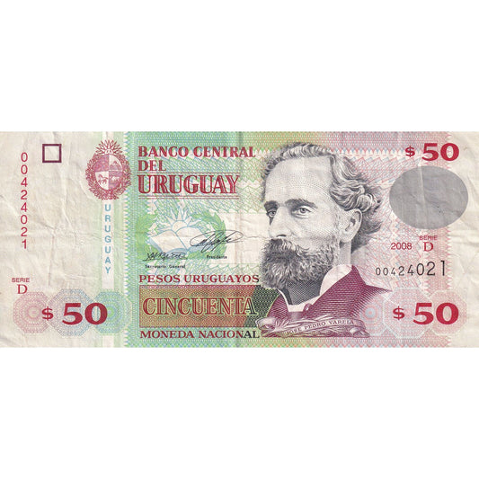 Uruguaj, 
  
  50 pesos Uruguayos, 
  
  2008