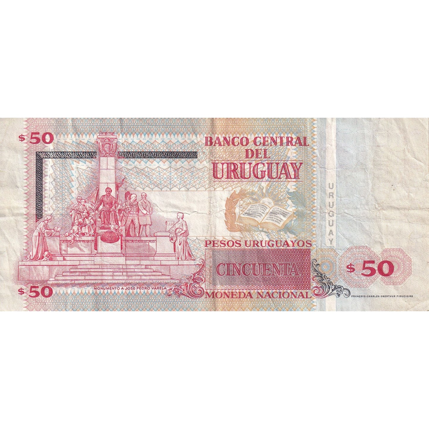 Uruguaj, 
  
  50 pesos Uruguayos, 
  
  2008