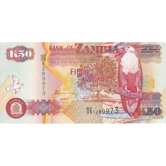 Zambia, 
  
  50 kwacha, 
  
  2003