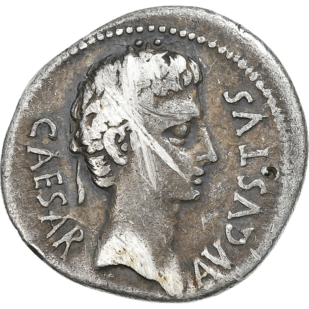 Augustus, 
  
  denár, 
  
  19-18 pred Kr