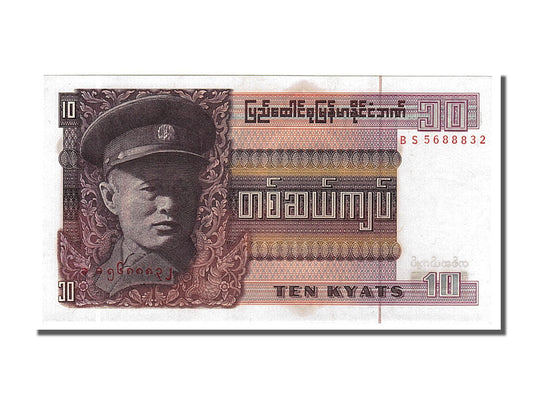 bankovka, 
  
  Barma, 
  
  10 kyatov